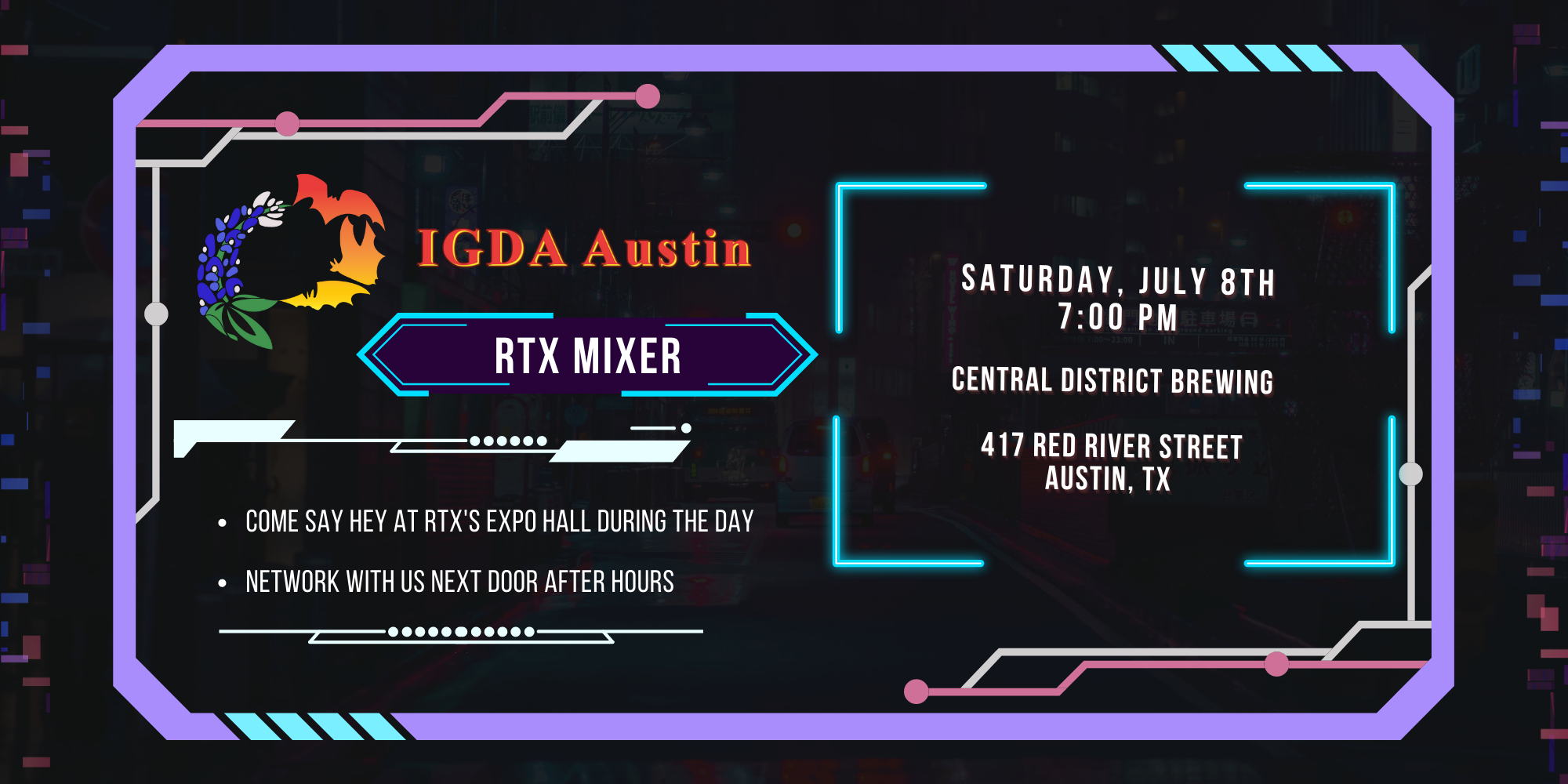 IGDA Austin RTX Mixer at Central District Brewing