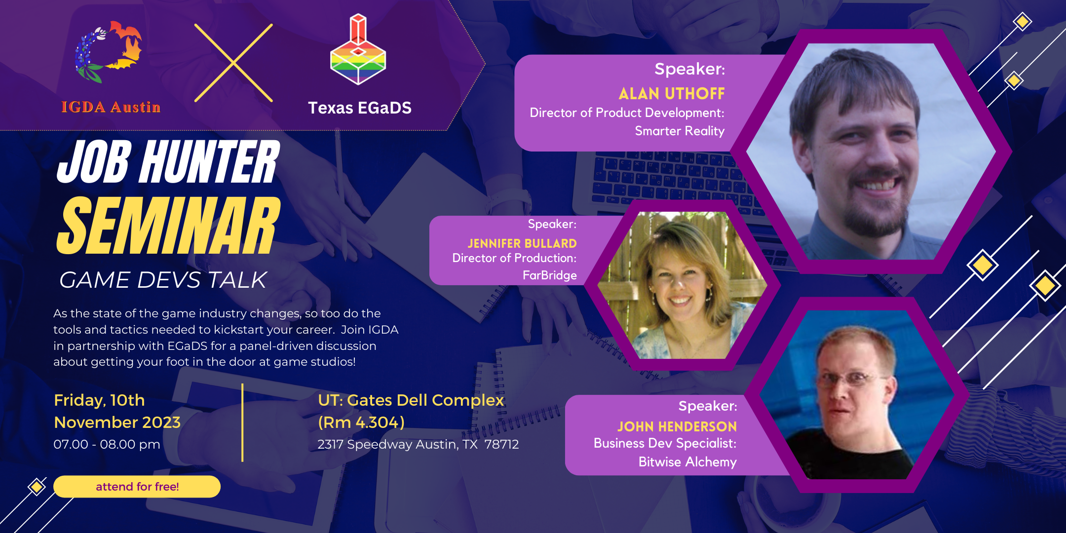 IGDA-Austin and Texas EGaDS! present Job Hunter Seminar