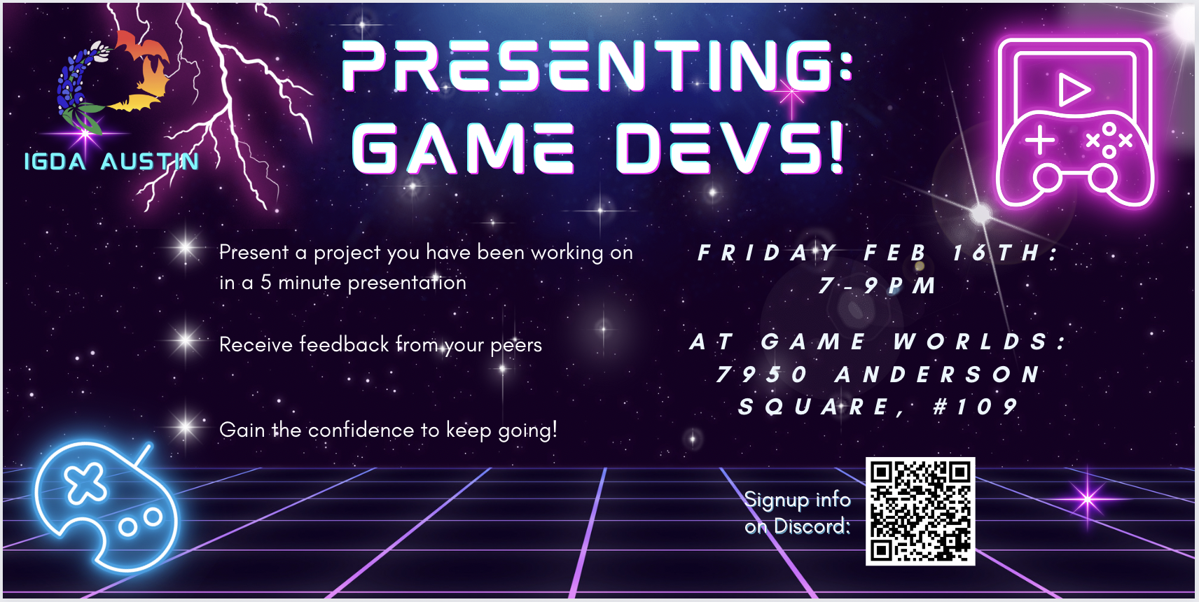 IGDA-Austin Presenting: Game Devs!