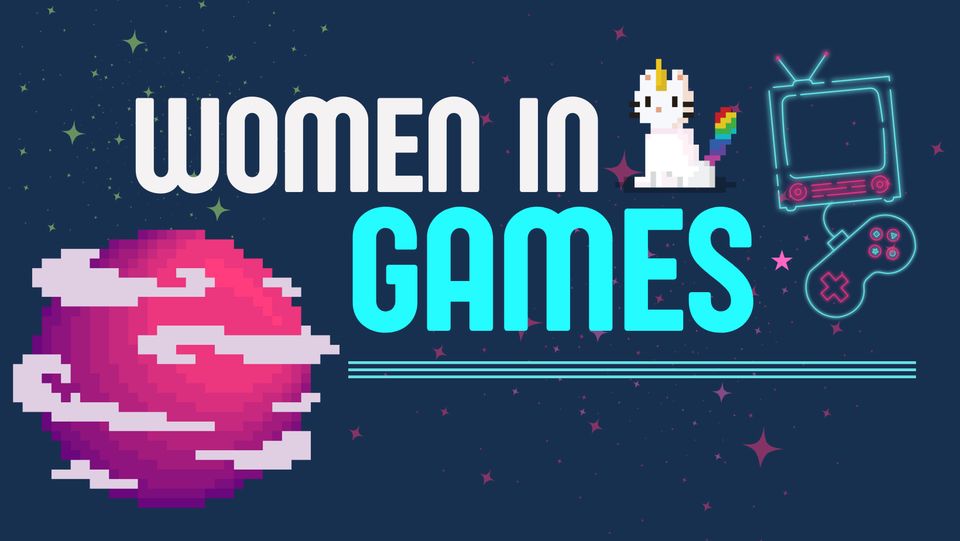 Women in Games, with unikitty and pink planet.