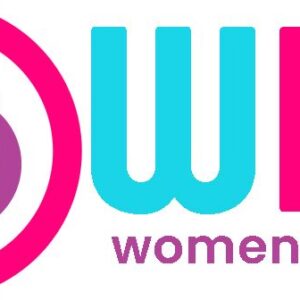 WIGA women in games, logo with game controller and multiple colors.