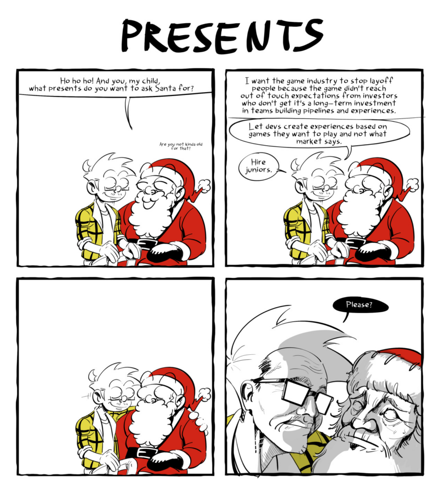 "Presents" from DevTeamLife, by Victor Lahlou. Used with permission.